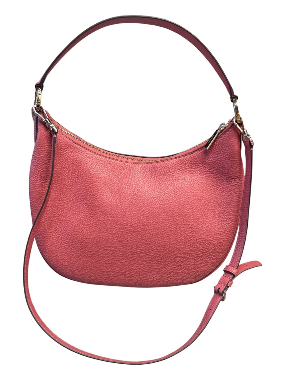 NWOT Kate Spade NY Coral Pink Weston Pebbled Leather Shoulder/ Crossbody Bag - Picture 2 of 8